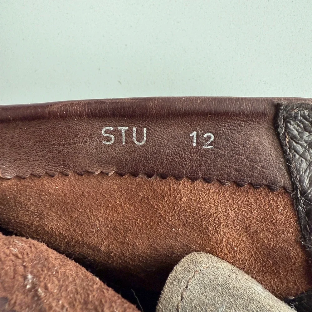 Donald J Pliner Made in Italy Stu Perforated Brown Wingtip Ankle Boot‎ sz 12